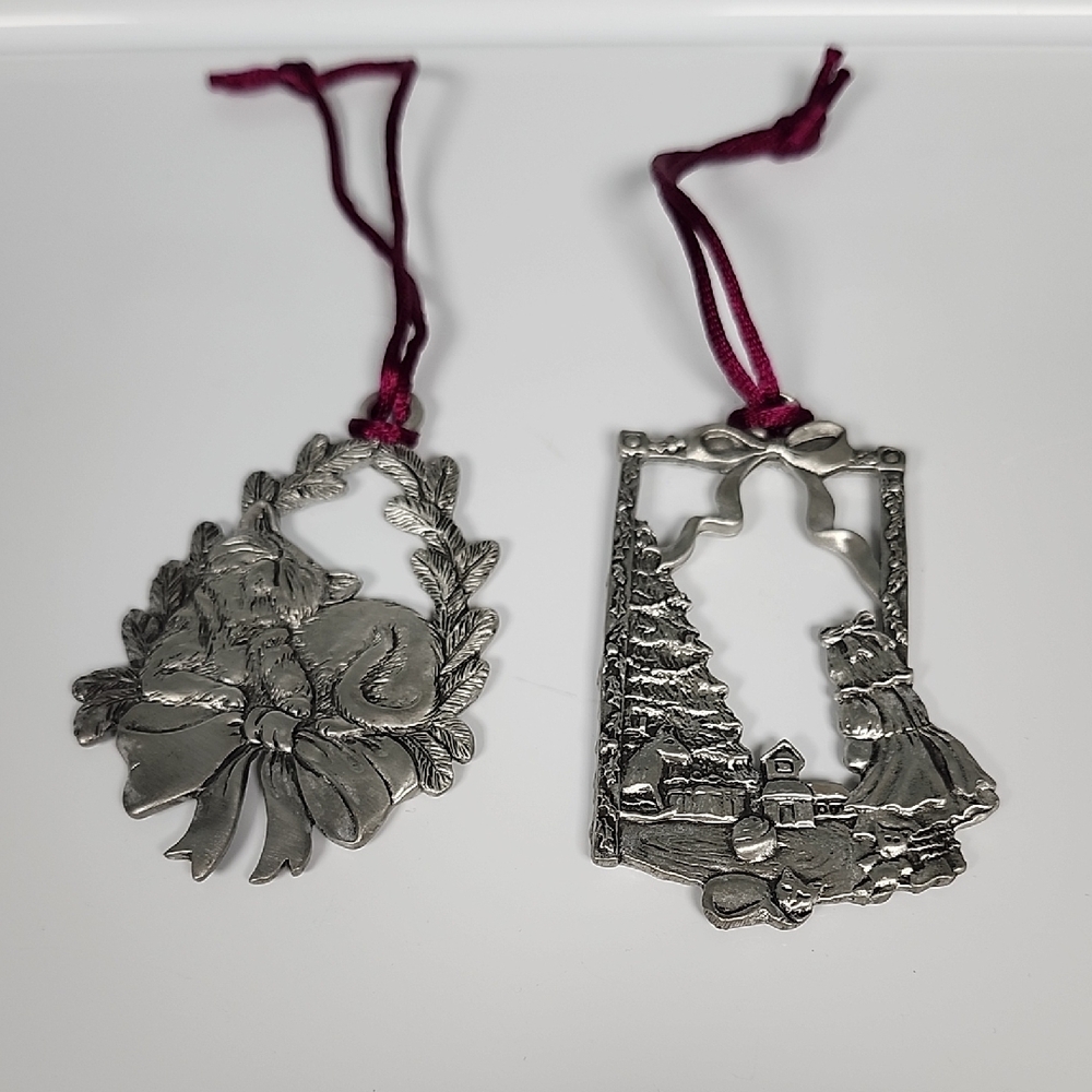 Pewter Holiday Ornaments Set By Seagull